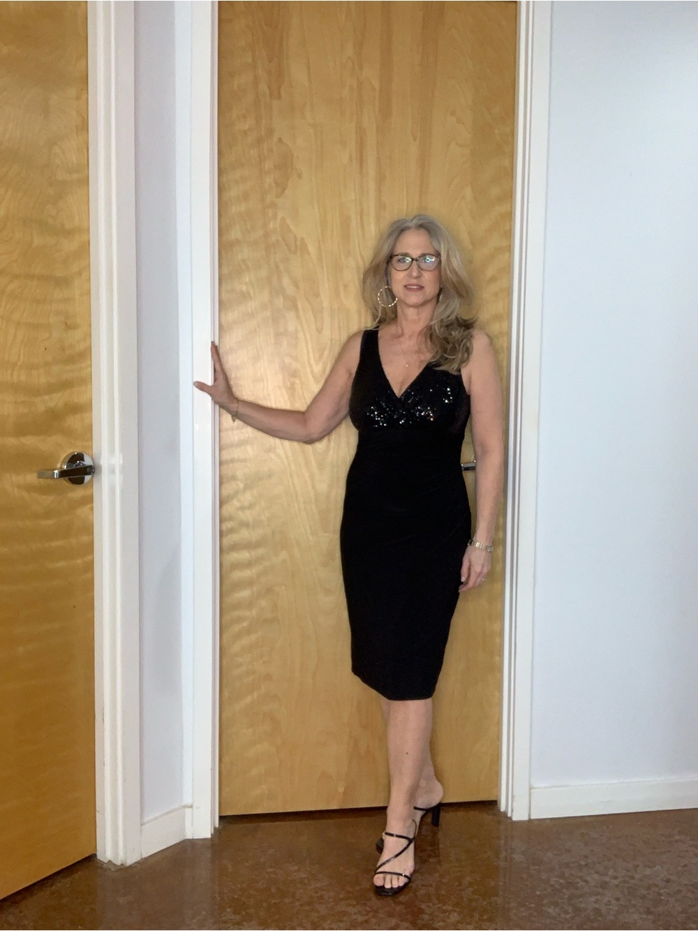 Ralph Lauren Black Sequin Midi Dress